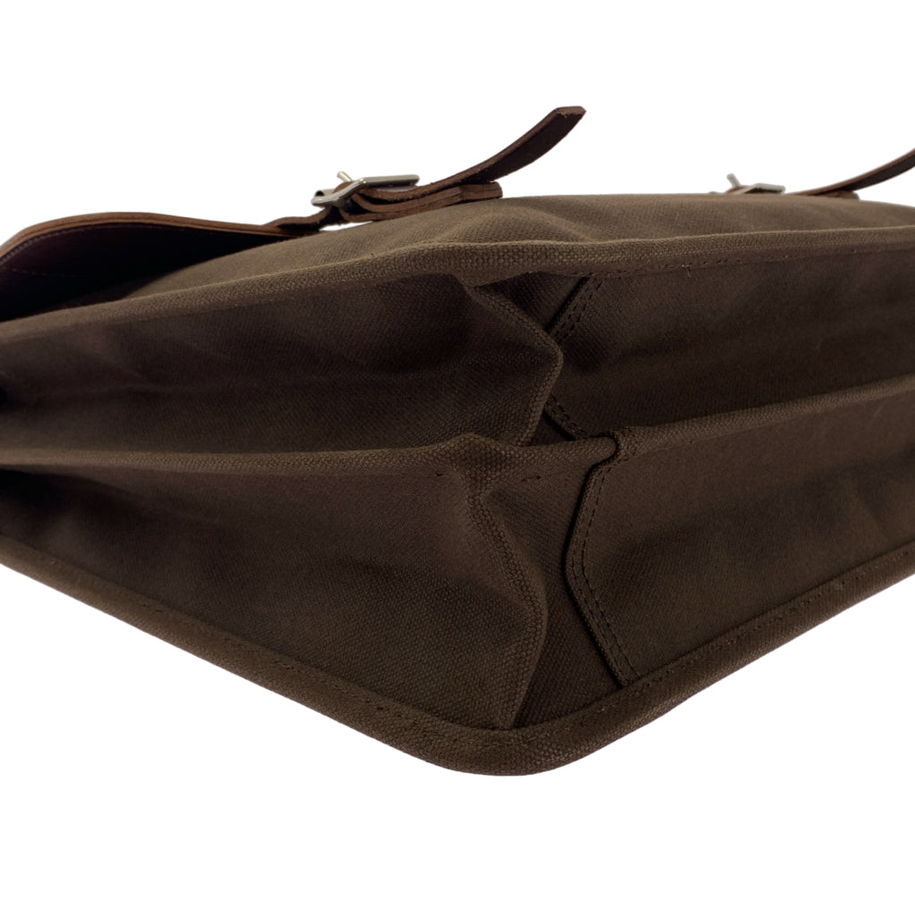 COMME des GARCONS HOMME / 콤데 갤슨 옴므 | 가죽 전환 캔버스 서류 가방 가방 |