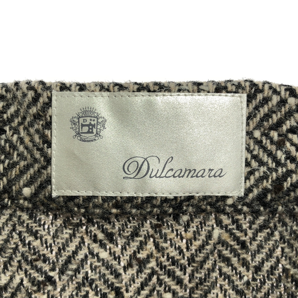Dulcamara / ドゥルカマラ | ウールヘリンボーンパンツ | 1 | ブラウン | レディース