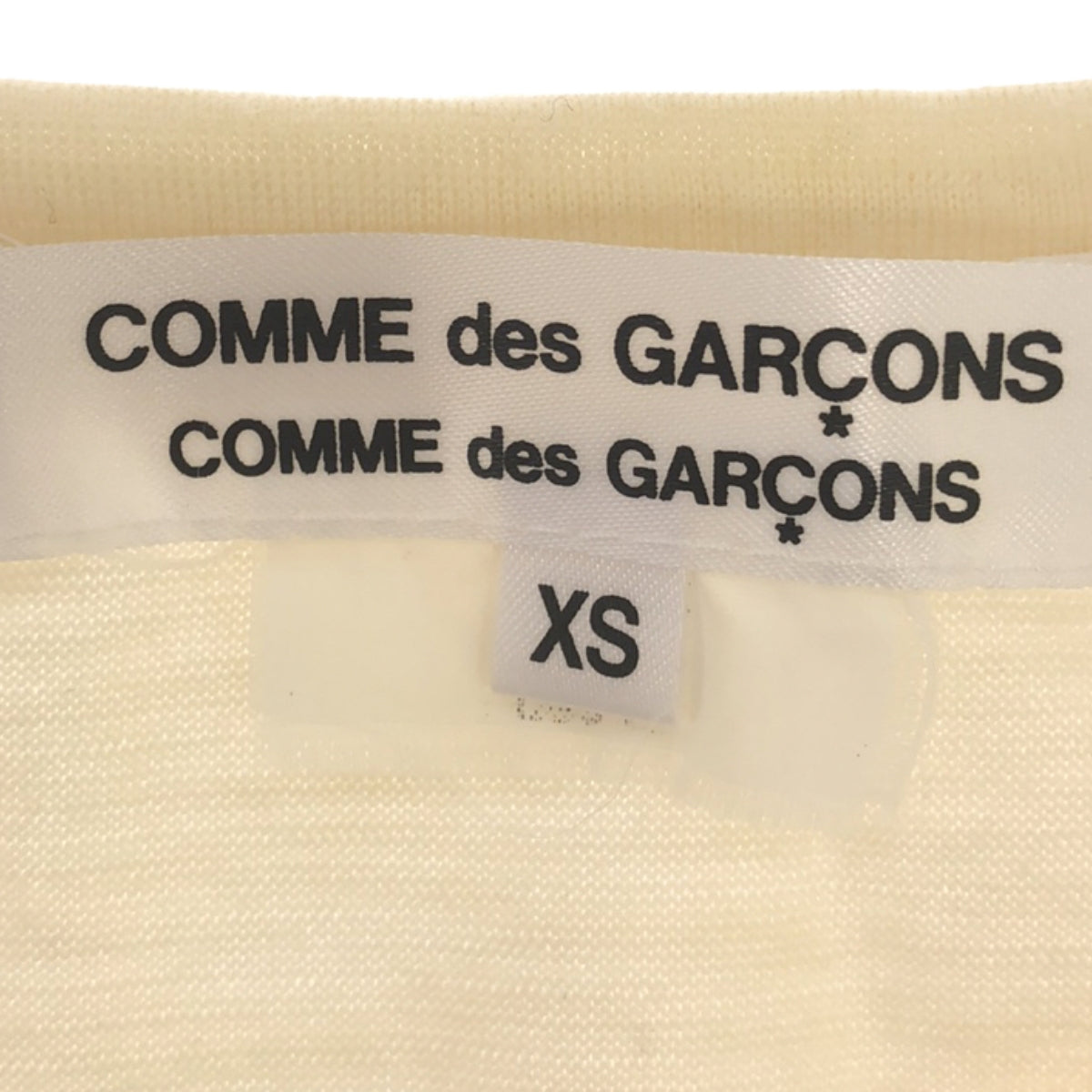 COMME des GARCONS COMME des GARCONS / 콤콤 | 2014AW | 비대칭 컷오프 롱 슬리브 티셔츠 | XS | 아이보리 | 여성