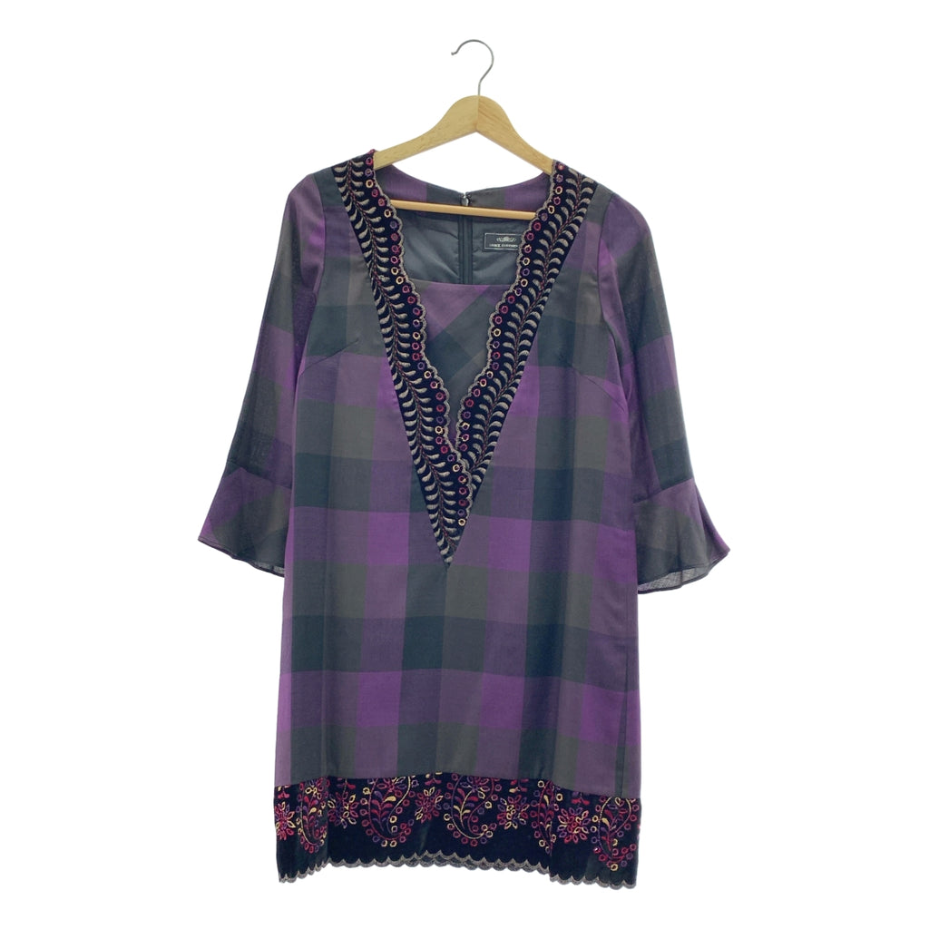 GRACE CONTINENTAL | 天鵝絨刺繡洋裝 | 尺寸 36 |