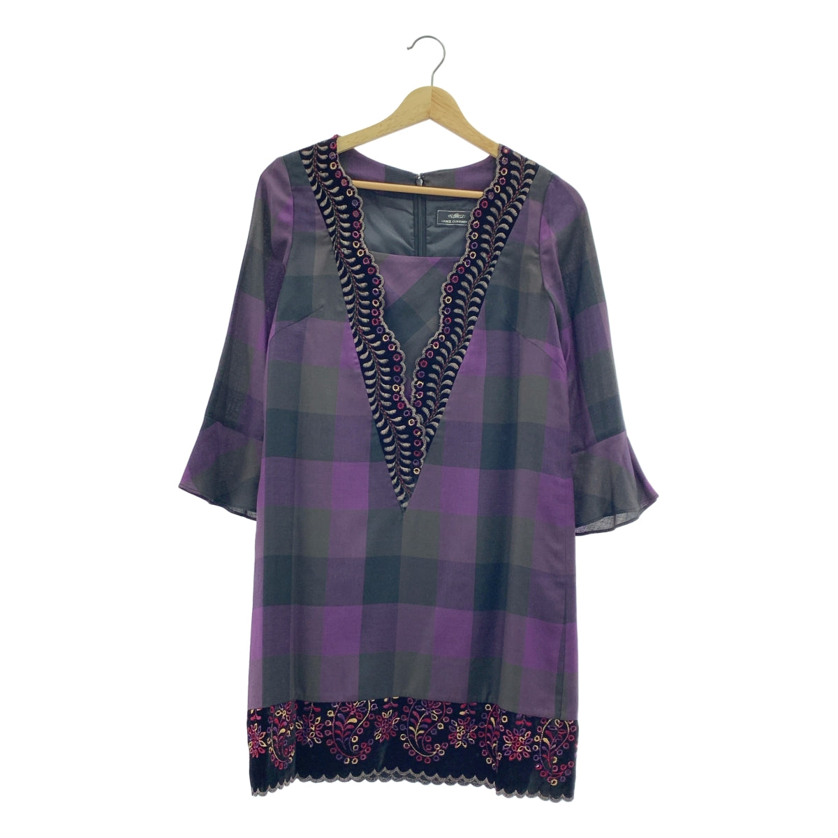 GRACE CONTINENTAL | 天鵝絨刺繡洋裝 | 尺寸 36 |