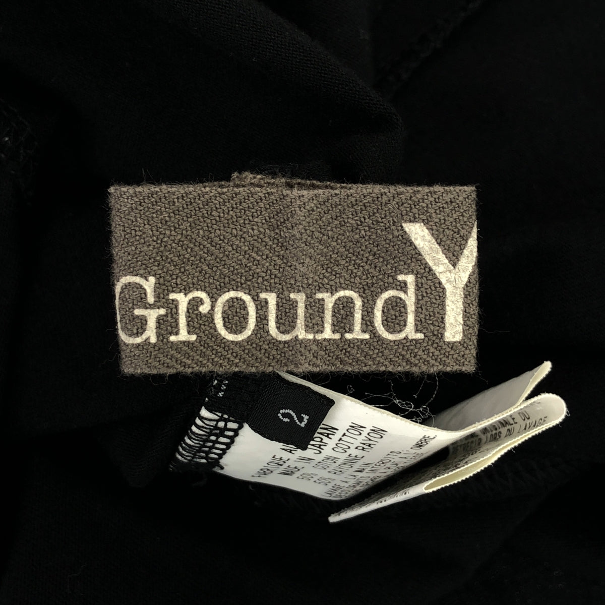 Ground Y / グラウンドワイ | コットン レーヨン 変形 カットソー ワンピース | 2 | ブラック | レディース