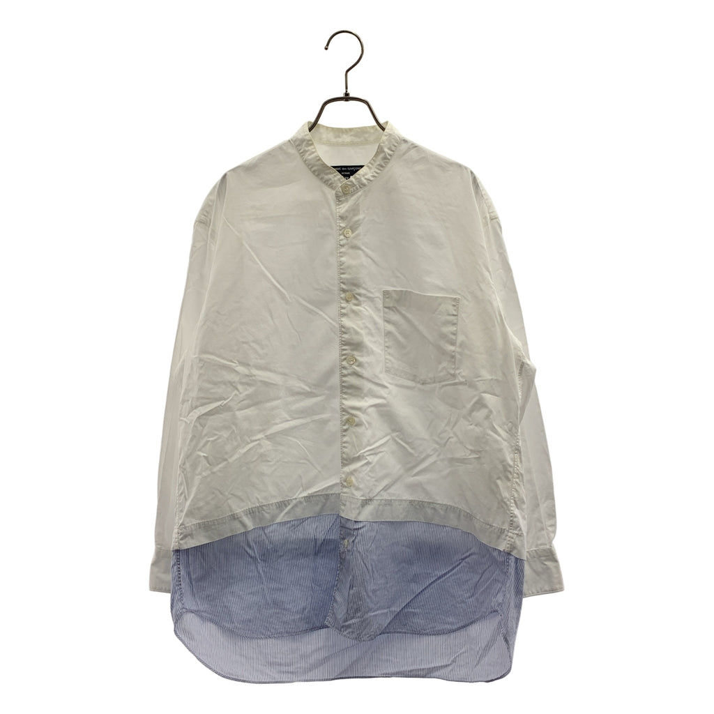 COMME des GARCONS HOMME / コムデギャルソンオム | 2022SS | ストライプ ドッキング バンドカラーシャツ | XS | メンズ