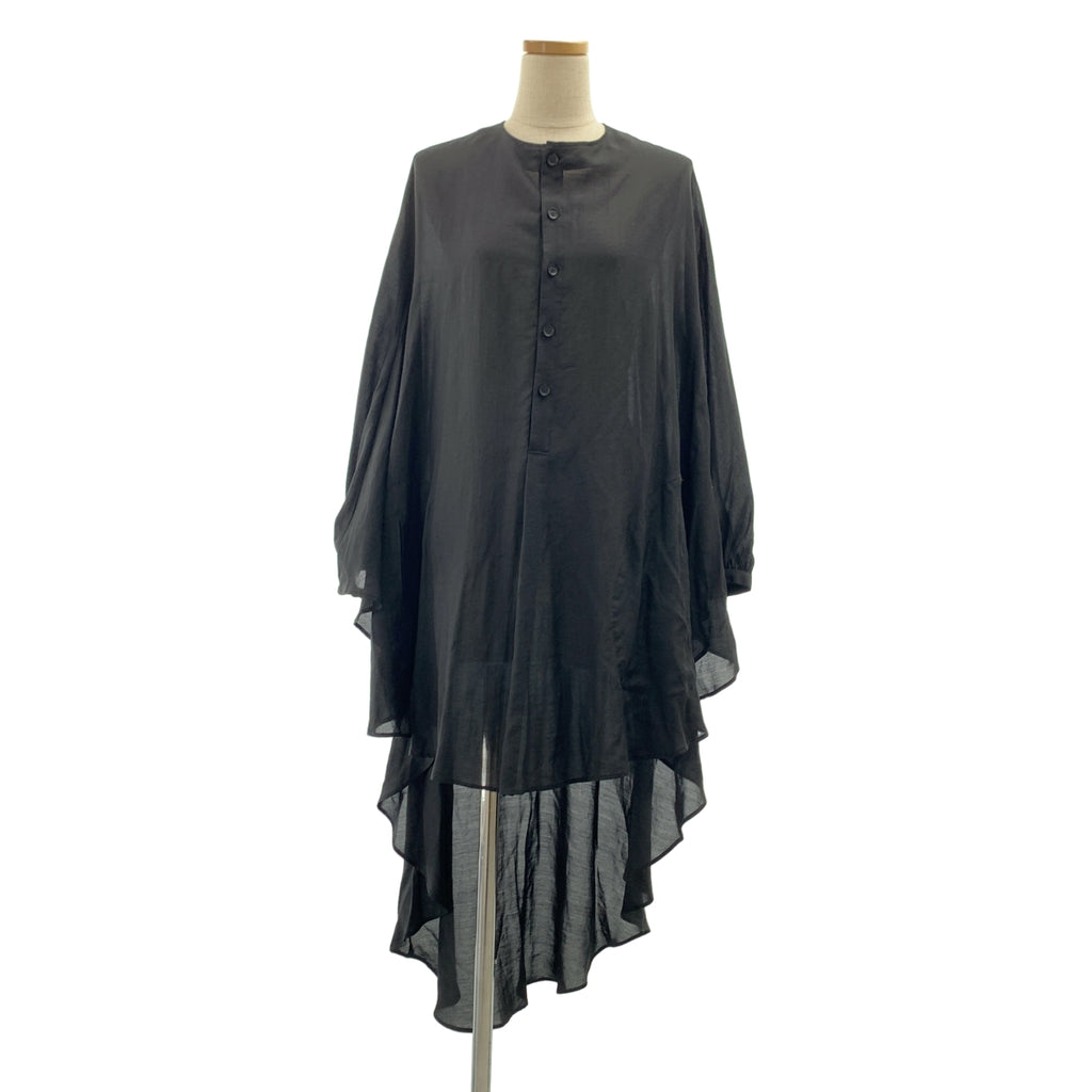 YOHJI YAMAMOTO +NOIR / ヨウジヤマモトプリュスノアール | 2015SS | 変形 オーバーシルエット ギャザースリーブ ロングシャツ ブラウス | 1 | レディース