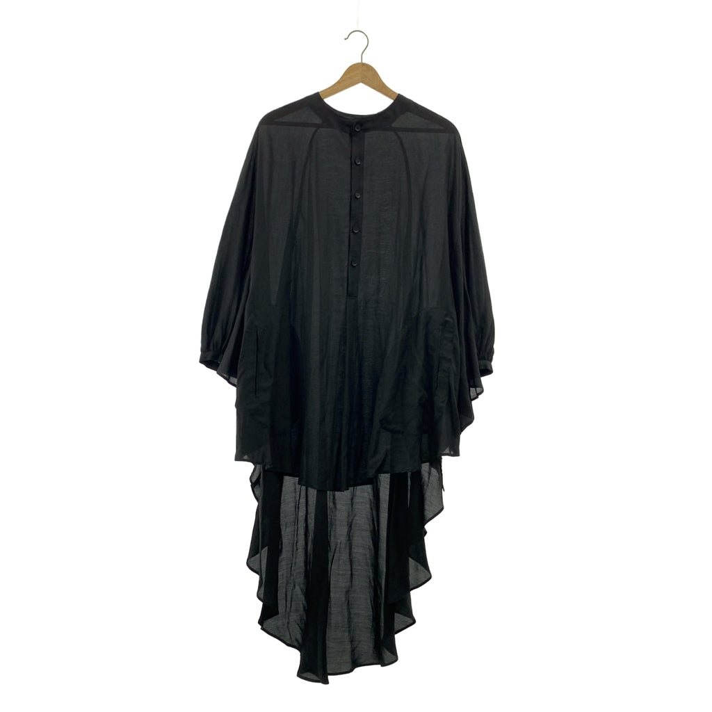 YOHJI YAMAMOTO +NOIR / ヨウジヤマモトプリュスノアール | 2015SS | 変形 オーバーシルエット ギャザースリーブ ロングシャツ ブラウス | 1 | レディース