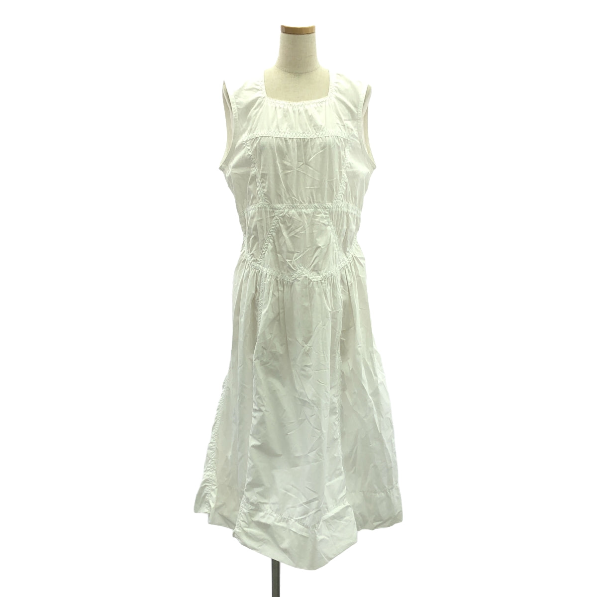 COMME des GARCONS | 2010SS | Cotton Gathered Switching Dress | S | White | Women's