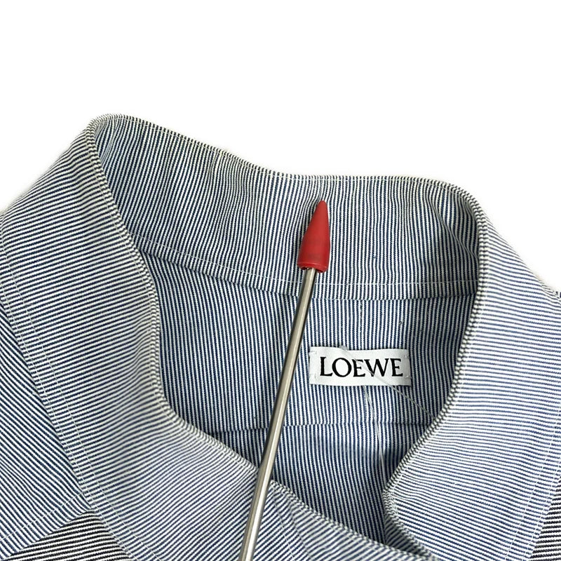 LOEWE / ロエベ | ストライプ アシンメトリー オーバーサイズシャツ | S | メンズ