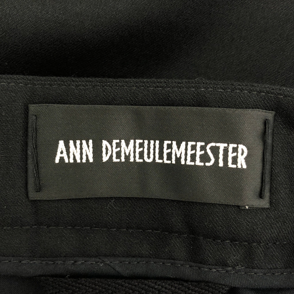【美品】  ANN DEMEULEMEESTER / アンドゥムルメステール | 2024AW | Linna High Comfort Trousers / ベルテッド ワイド スラックス パンツ | 36 | ブラック | メンズ