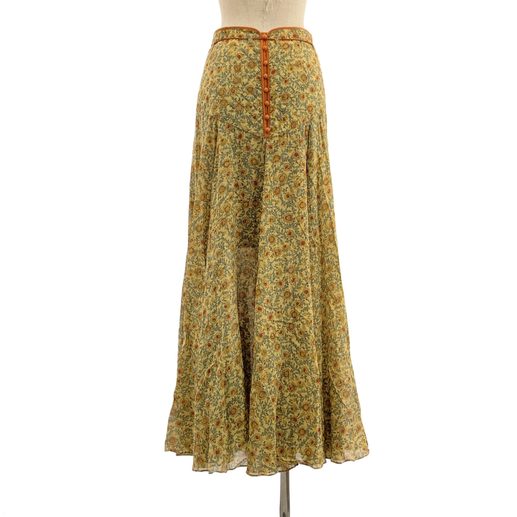 NOWOS / 노워스 | Over print long skirt / 총무늬 퀼팅 볼륨 스커트 / 매력 페티코트 포함 | M |