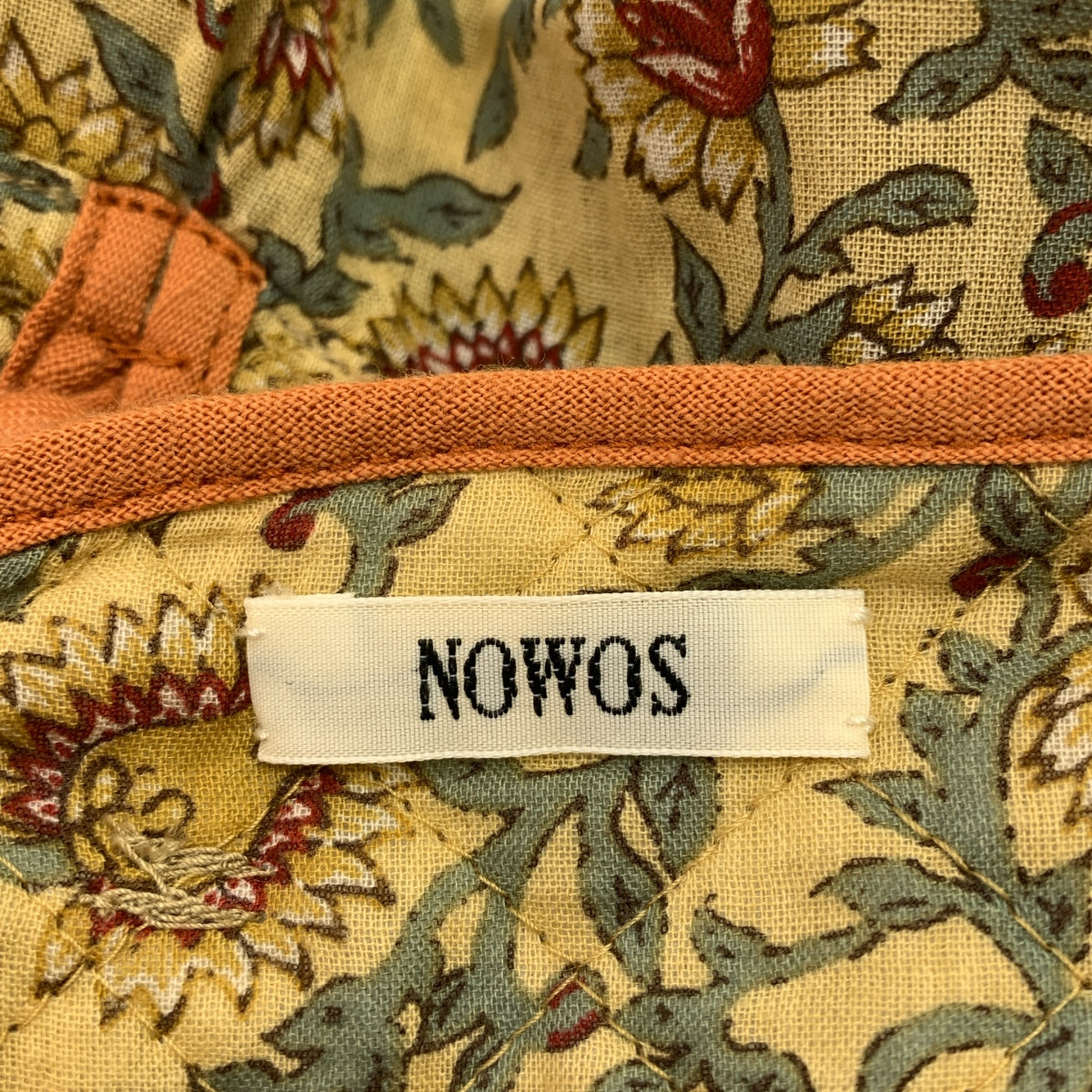 NOWOS / ノーウォス | Over print long skirt / 総柄 キルティング ボリューム スカート / チャーム・ペチコート付き | M | レディース
