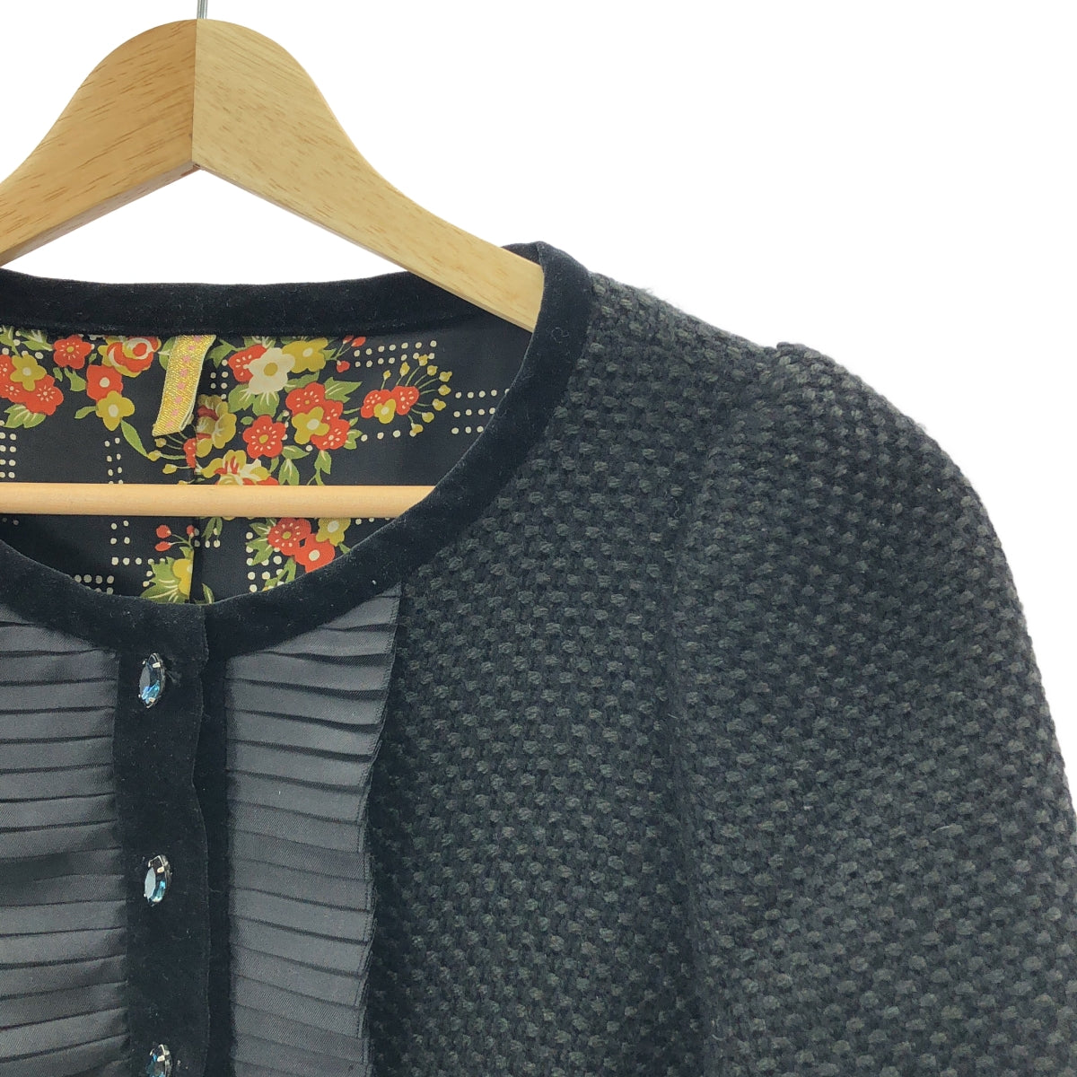 leur logette / ルールロジェット | ノーカラー ビジューボタン