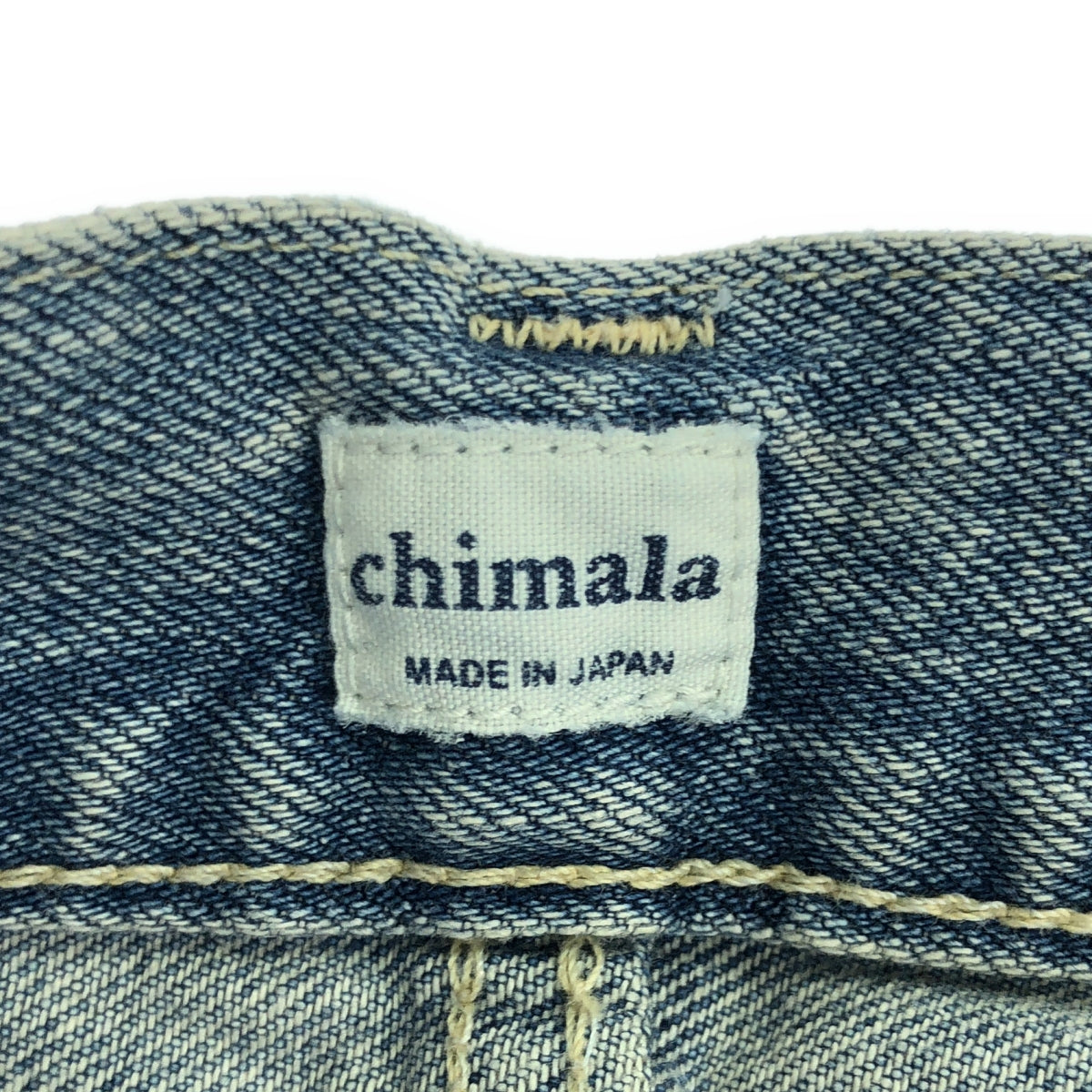 chimala / チマラ | ダメージ・ヴィンテージ加工 レザーパッチ カットオフ デニムパンツ | 28 | レディース – KLD