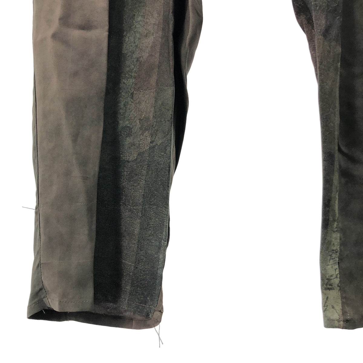 【美品】  ziggy chen / ジギーチェン | 2024SS | Lea Ted Drop Crotched Trousers / 総柄 タック ワイド トラウザーズ パンツ | 46 | Lava | メンズ