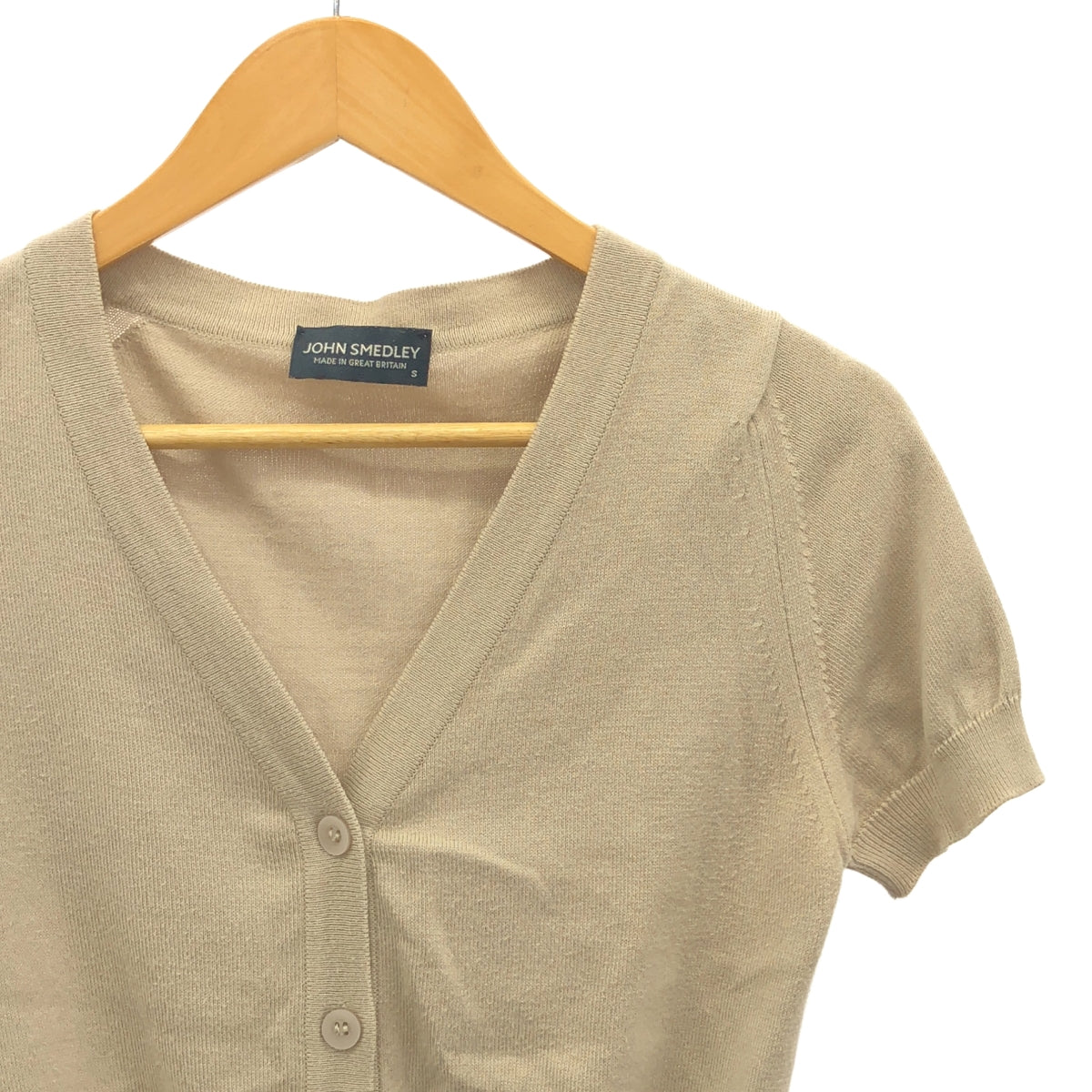 JOHN SMEDLEY / ジョンスメドレー | コットンニット 半袖 カーディガン | S |