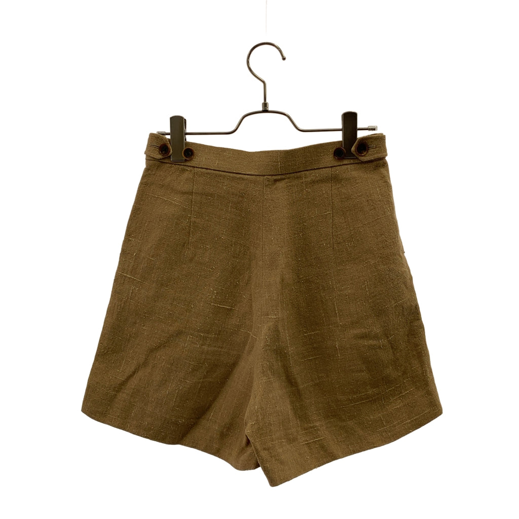 AURALEE / オーラリー | 夏季亞麻斜紋軟呢短褲 | 1 | 棕色 | 女款