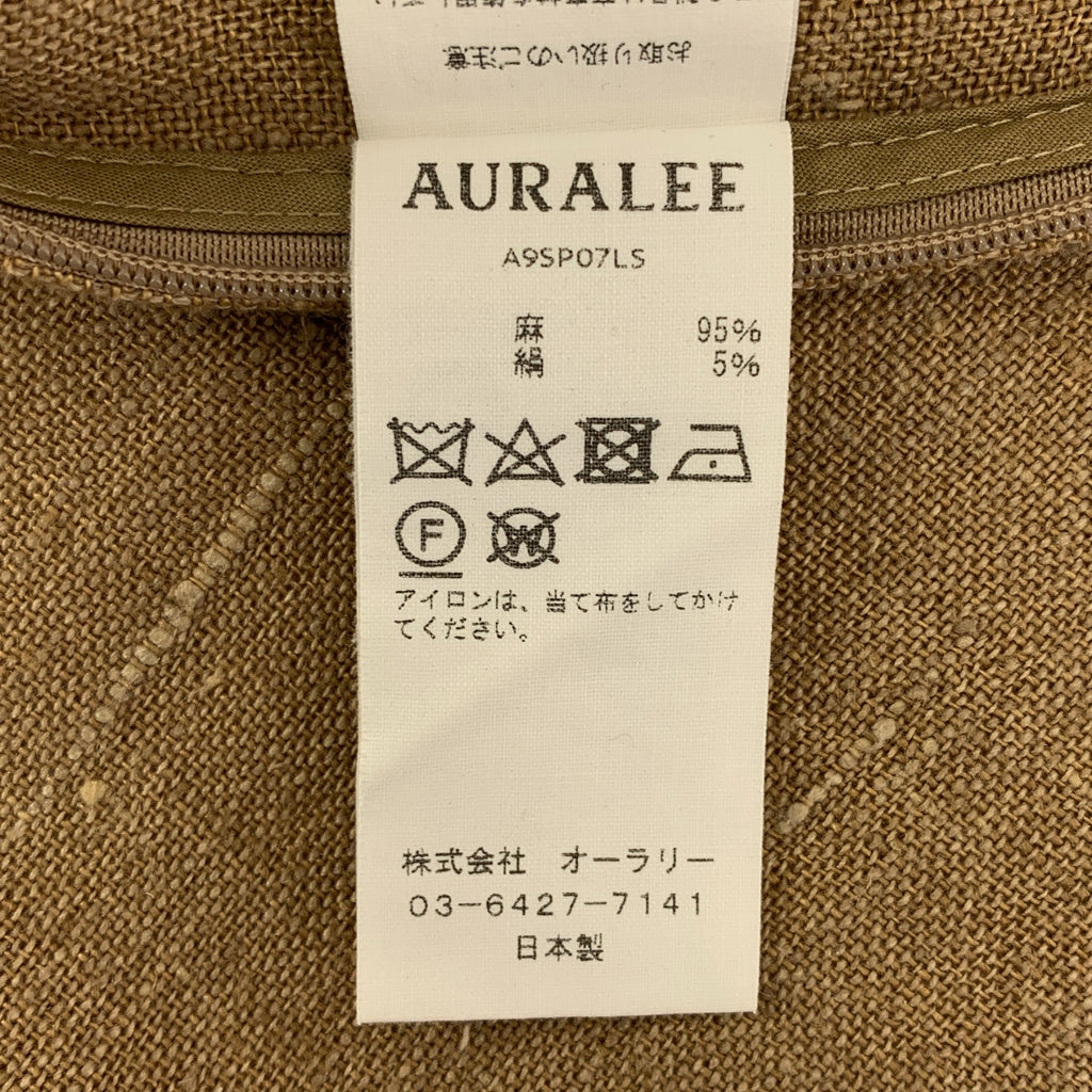 AURALEE / オーラリー | 夏季亞麻斜紋軟呢短褲 | 1 | 棕色 | 女款