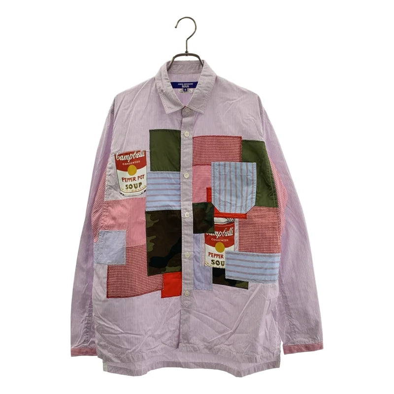 JUNYAWATANABE COMMEdesGARCONS MAN / 준야 와타나베 맨 | 2023SS | 스트라이프 패치워크 셔츠 | S | 남성