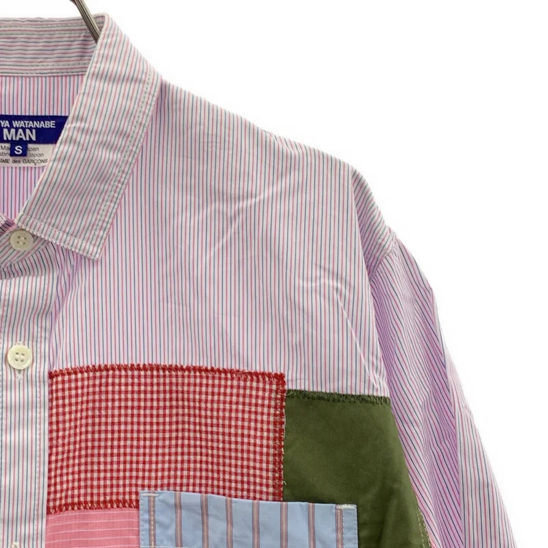 JUNYAWATANABE COMMEdesGARCONS MAN / 준야 와타나베 맨 | 2023SS | 스트라이프 패치워크 셔츠 | S | 남성