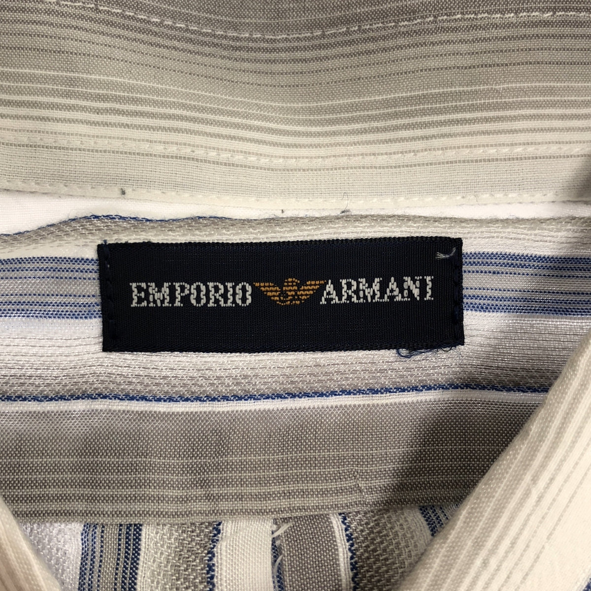 EMPORIO ARMANI / 엠포리오 아르마니 | 코튼 레이온 버튼 다운 오버 셔츠 | 40 | 남성