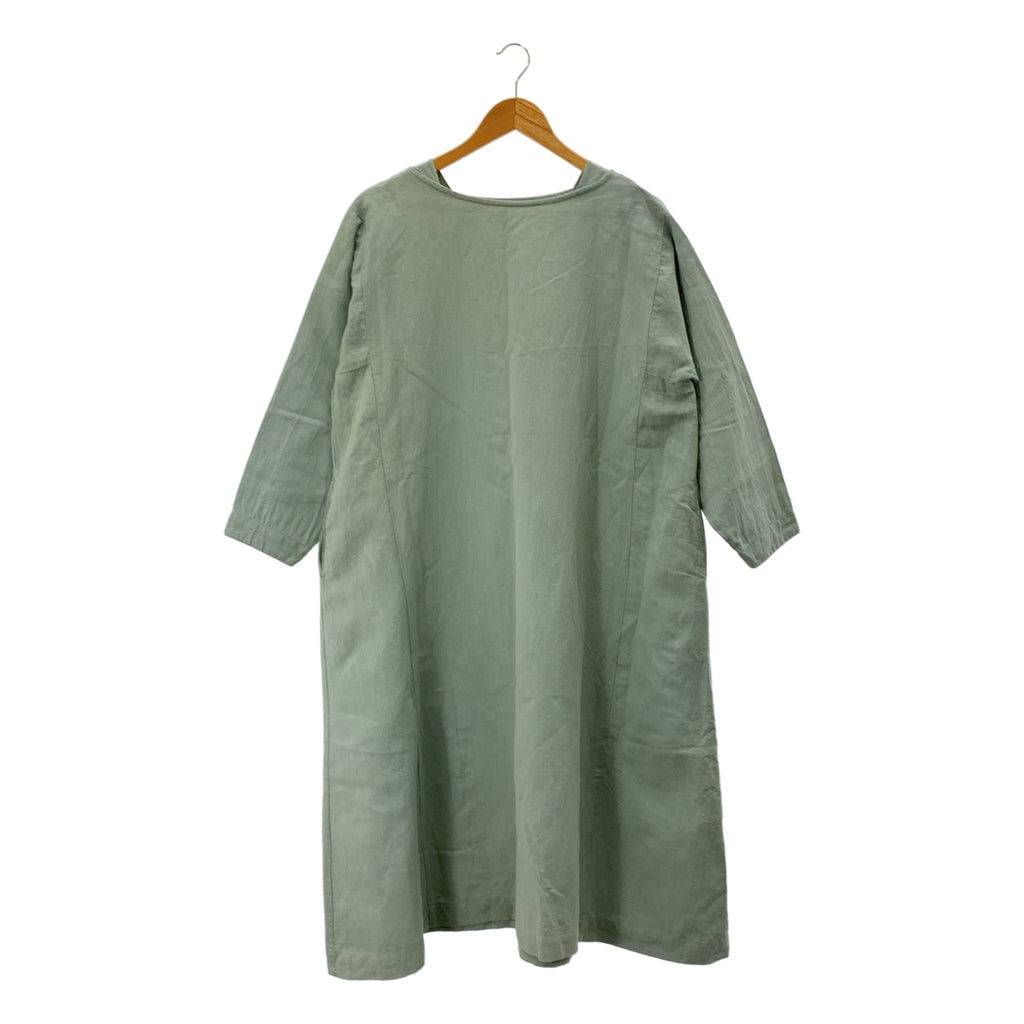 kagure | 棉麻船領洋裝 | F碼 | 女款