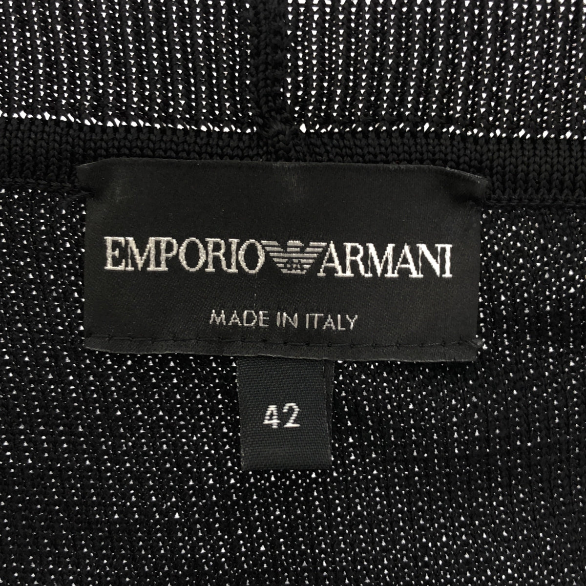 EMPORIO ARMANI / エンポリオアルマーニ | ウール クルーネック ニット プルオーバー | 42 | ブラック | レディース