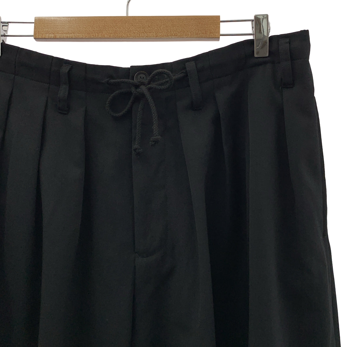 YOHJI YAMAMOTO POUR HOMME / ヨウジヤマモトプールオム | 2020SS | ウールギャバジン タック バルーンパンツ | 2 | ブラック | メンズ