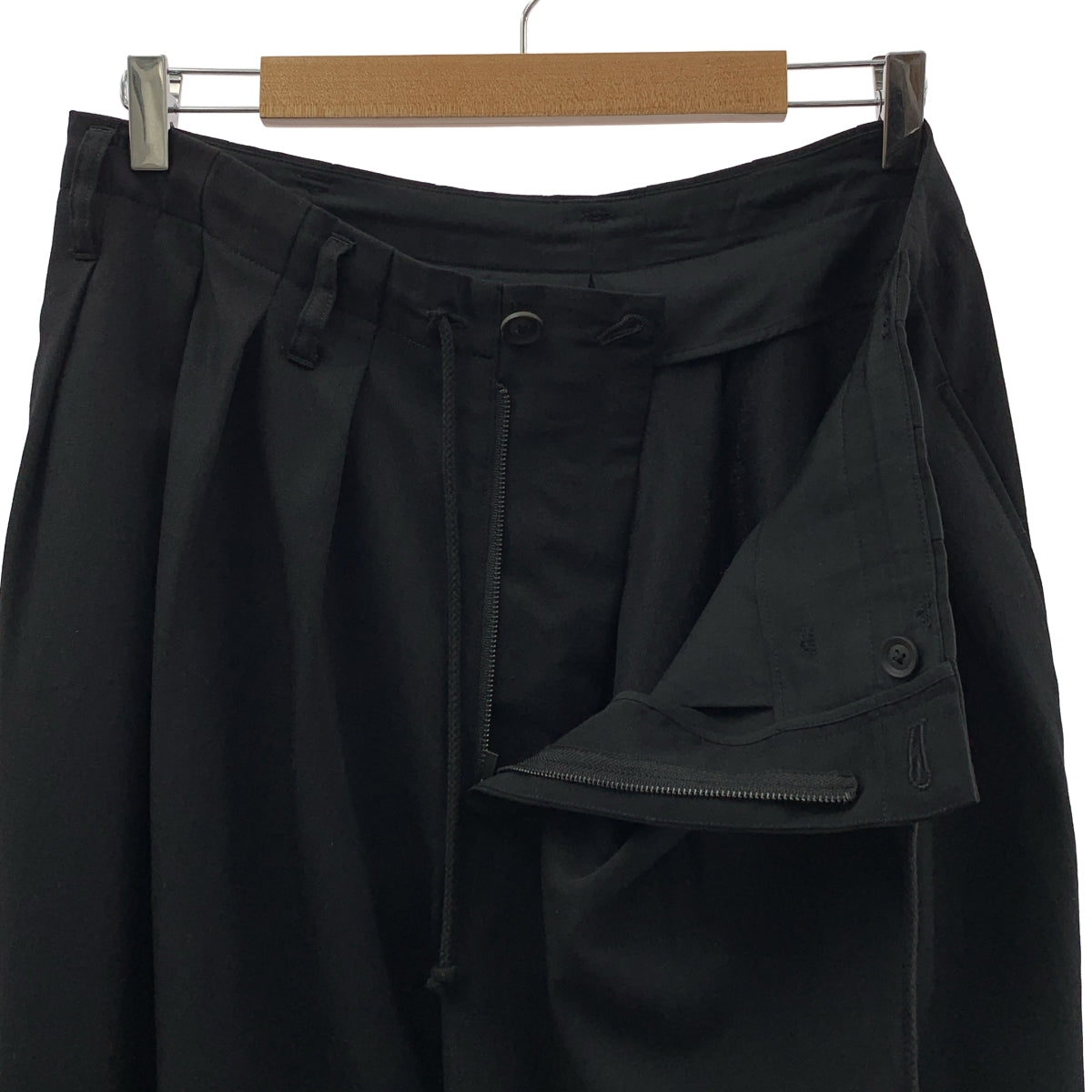 YOHJI YAMAMOTO POUR HOMME / ヨウジヤマモトプールオム | 2020SS | ウールギャバジン タック バルーンパンツ | 2 | ブラック | メンズ