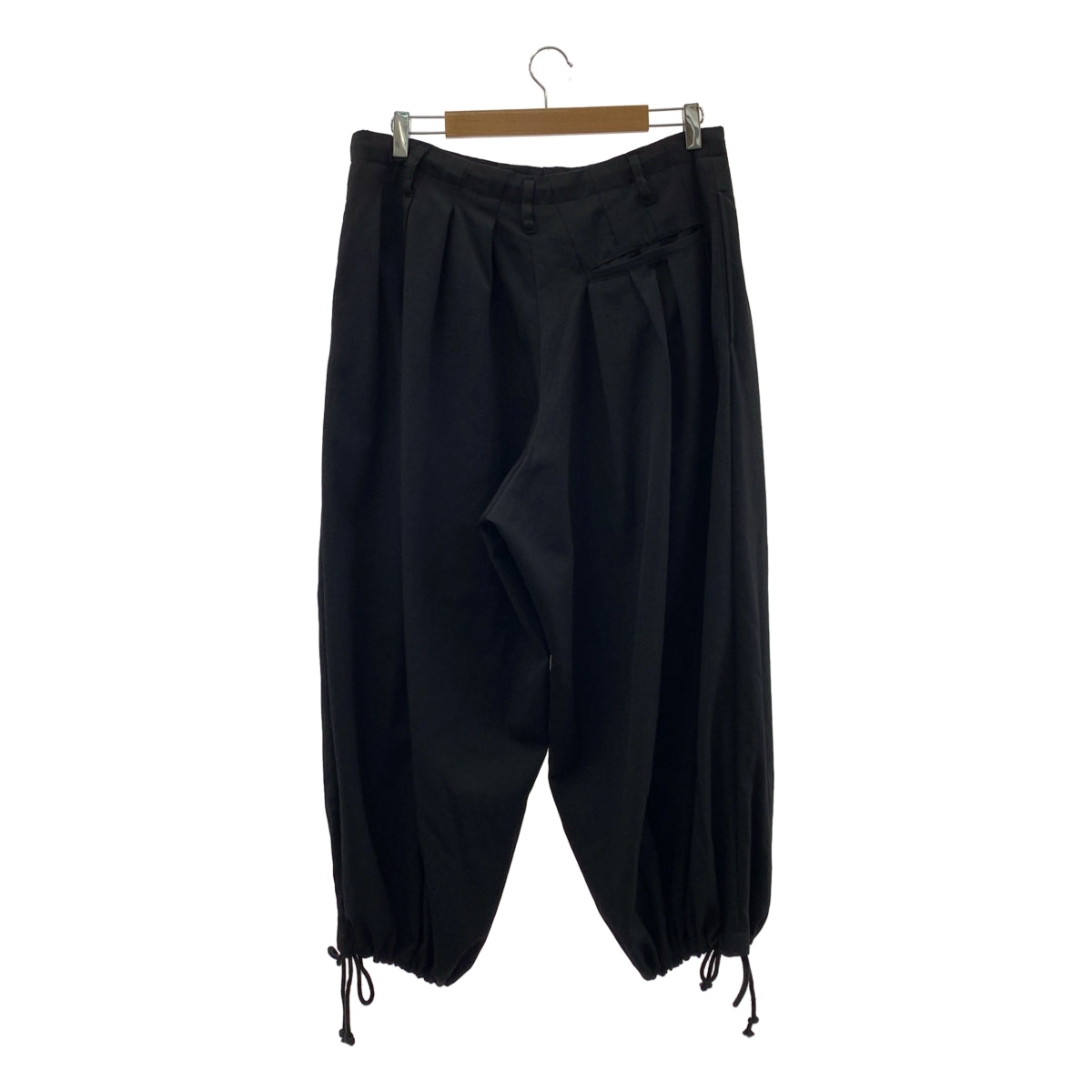 YOHJI YAMAMOTO POUR HOMME / ヨウジヤマモトプールオム | 2020SS | ウールギャバジン タック バルーンパンツ | 2 | ブラック | メンズ