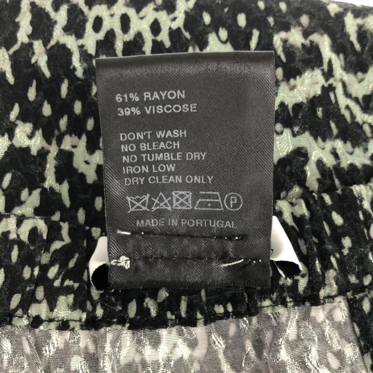 Christian Wijnants / クリスチャンワイナンツ | 総柄 タック フロントスリット スカート | 36 | ブラック/グリーン | レディース