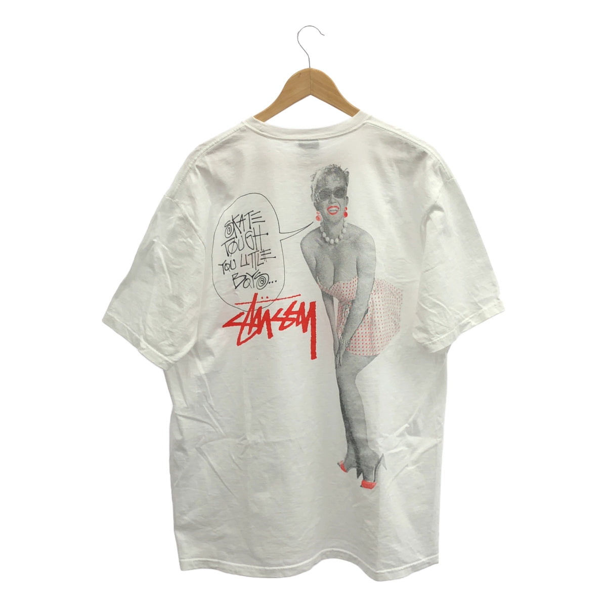 STUSSY / 스테이시 | Skate Tough Tee / 양면 프린트 티셔츠 컷소우 | XL | 남성