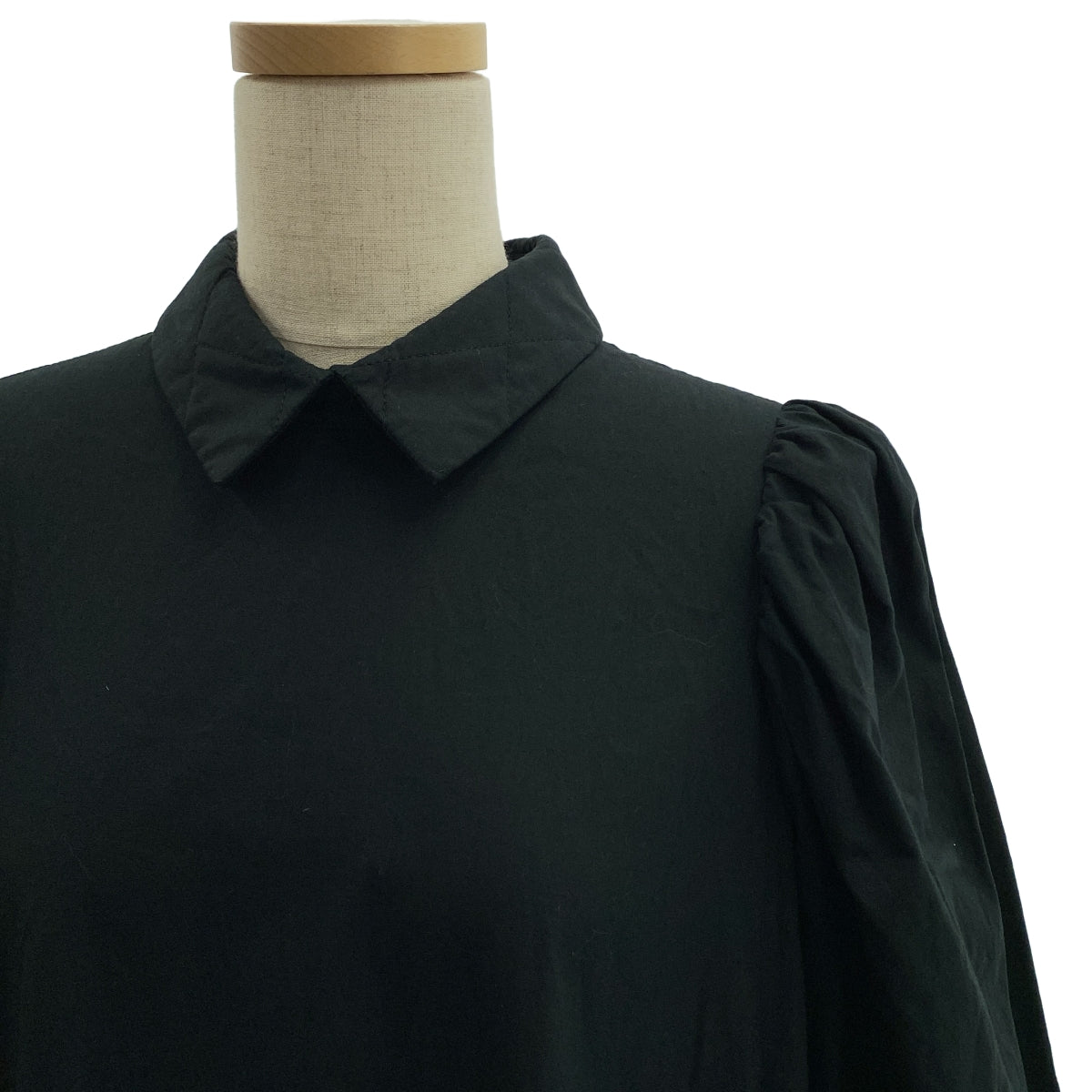 noir kei ninomiya / 느와르 케이니노미야 | 2021SS | 퀼팅 퍼프 슬리브 원피스 | S | 블랙 | 여성