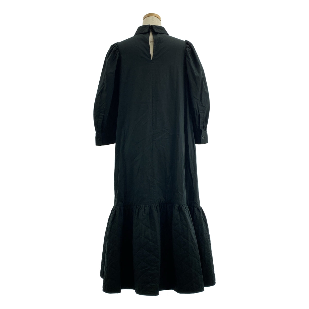 noir kei ninomiya / 느와르 케이니노미야 | 2021SS | 퀼팅 퍼프 슬리브 원피스 | S | 블랙 | 여성