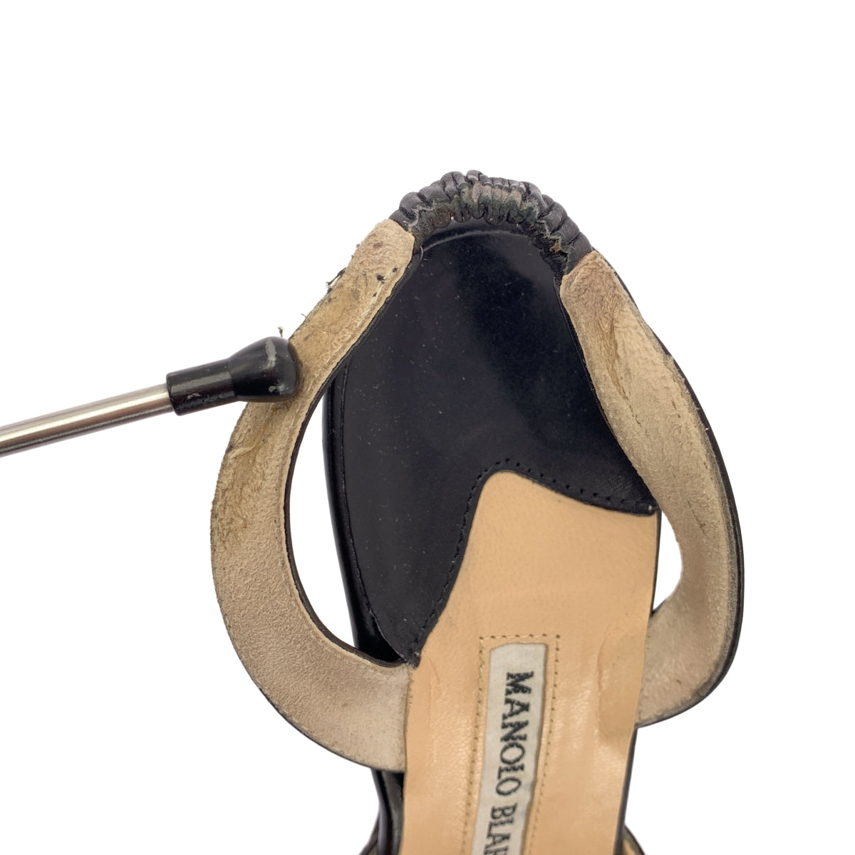 MANOLO BLAHNIK / 마노로브라니크 | 가죽 포인티드 투 슬링백 힐 펌프스 | 36 | 여성