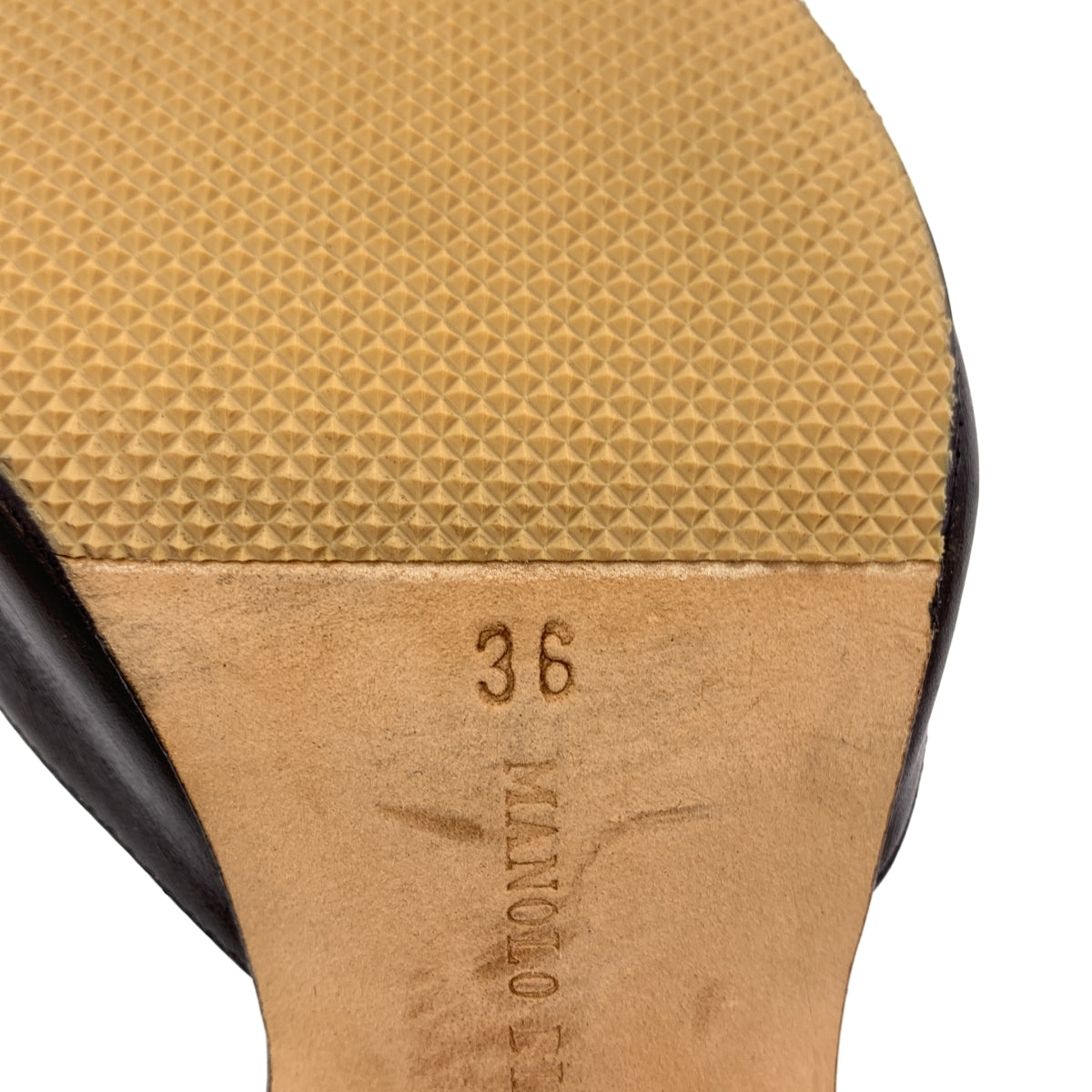 MANOLO BLAHNIK / マノロブラニク | レザー ポインテッドトゥ スリングバック ヒール パンプス | 36 | レディース