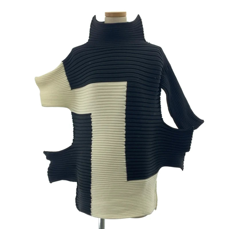 ISSEY MIYAKE / イッセイミヤケ | 2023AW | 変形 リブ プリーツ ニット プルオーバー | 2 | レディース