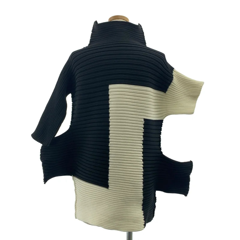 ISSEY MIYAKE / イッセイミヤケ | 2023AW | 変形 リブ プリーツ ニット プルオーバー | 2 | レディース