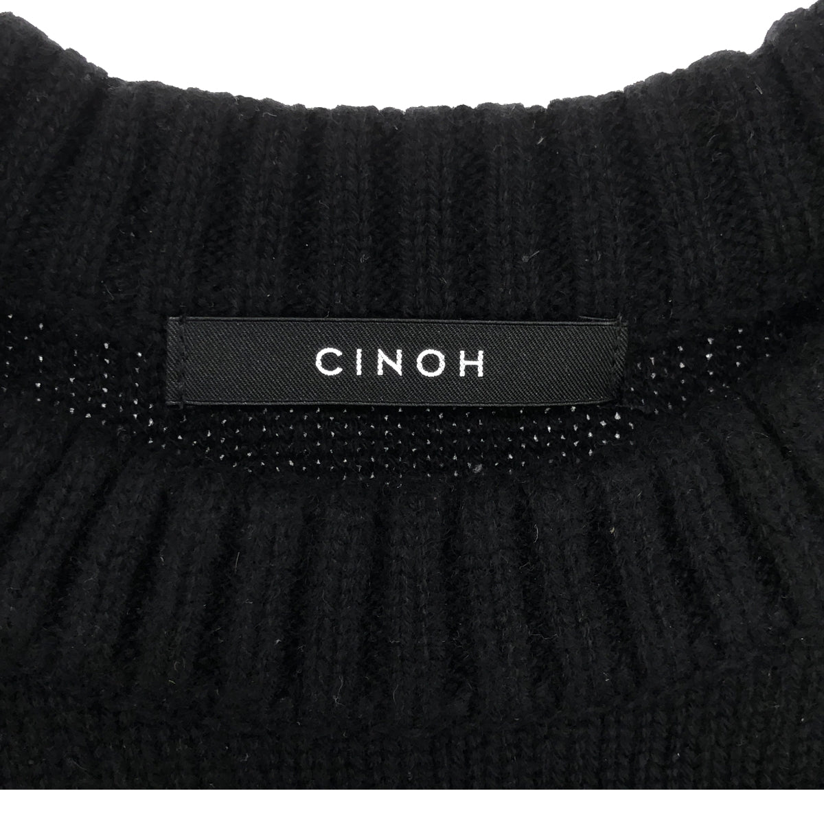 CINOH / チノ | Side Decorated Crew Neck Knit カシミヤ サイド デコレーテッド クルーネックニット | 40 | メンズ