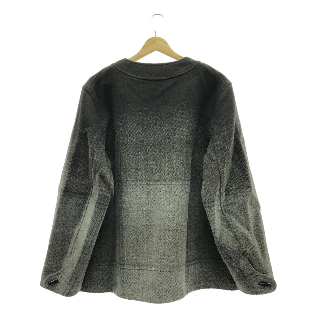 【미품】 IRENISA / 일레니사 | 2022AW | SQUARE NECK PULL OVER SHIRT / 스퀘어 넥 풀오버 셔츠 | 2 | 블랙/그레이 | 남성