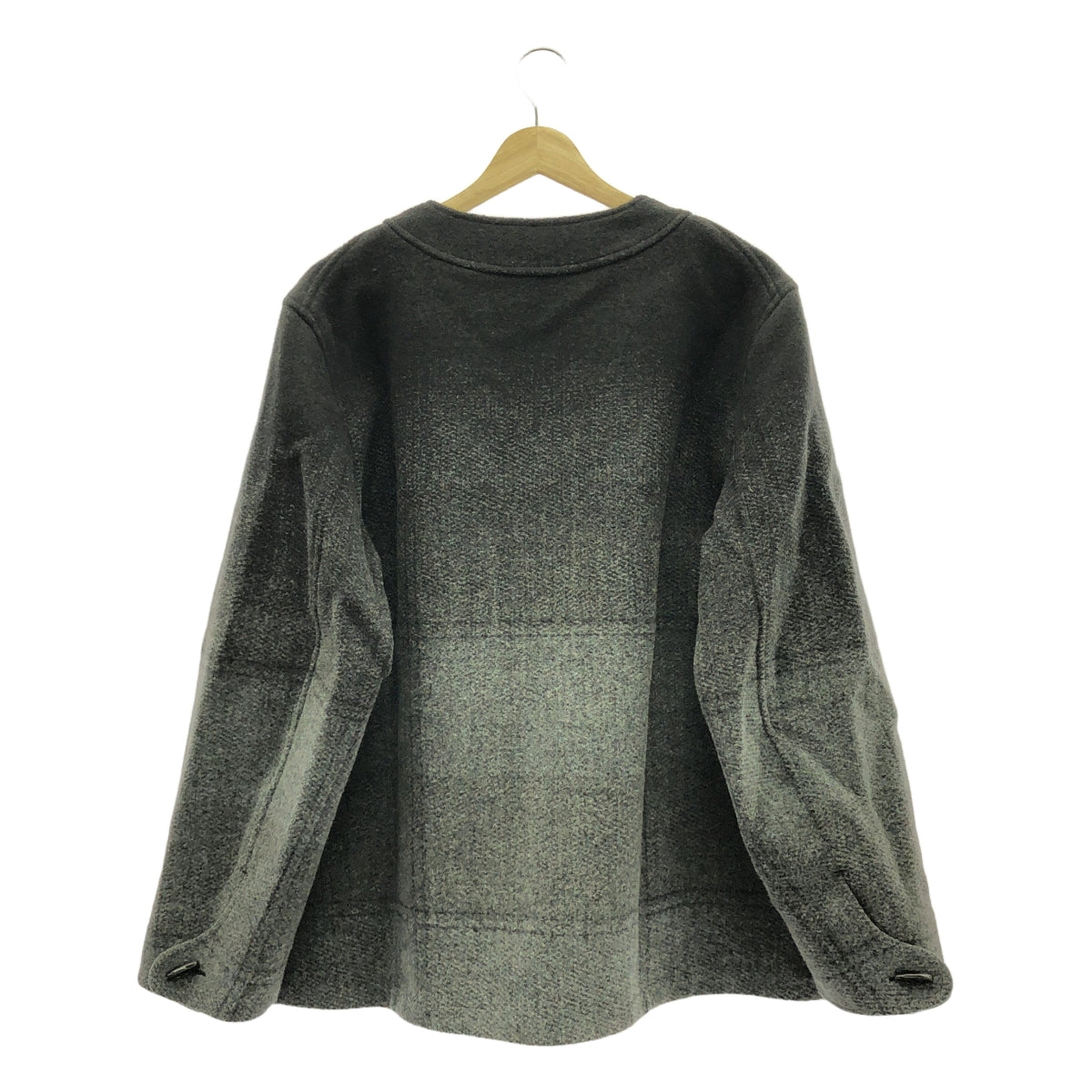 【美品】  IRENISA / イレニサ | 2022AW | SQUARE NECK PULL OVER SHIRT / スクエアネックプルオーバーシャツ | 2 | ブラック/グレー | メンズ
