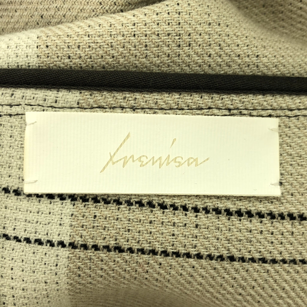【미품】 IRENISA / 일레니사 | 2022AW | SQUARE NECK PULL OVER SHIRT / 스퀘어 넥 풀오버 셔츠 | 2 | 블랙/그레이 | 남성