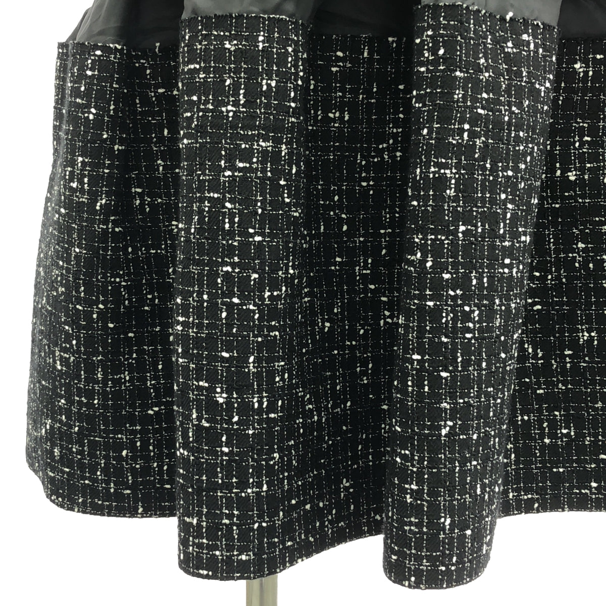 【미품】 sacai / 사카이 | Summer Tweed Skirt 스커트 | 1 | 블랙 / 화이트 | 여성