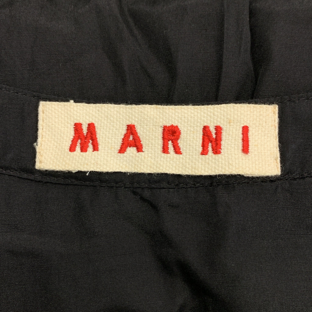 MARNI / マルニ | シルク パフスリーブ タック バルーン 半袖ワンピース | 36 | レディース