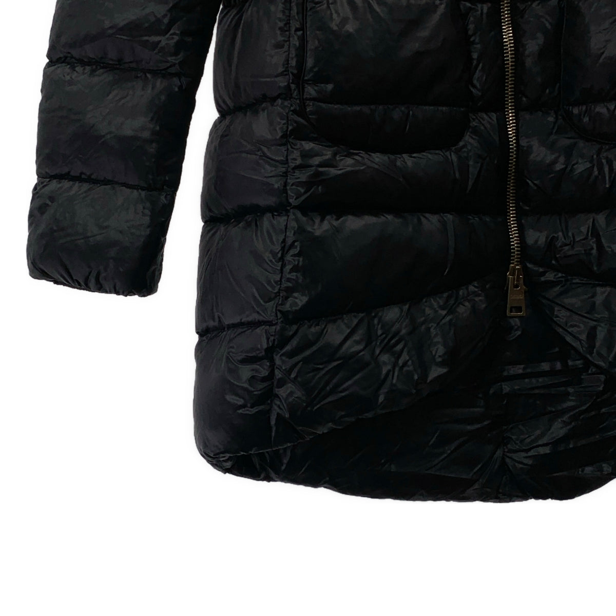 HERNO | 狐狸毛輕薄羽絨大衣 | 40碼 | 黑色 | 女款