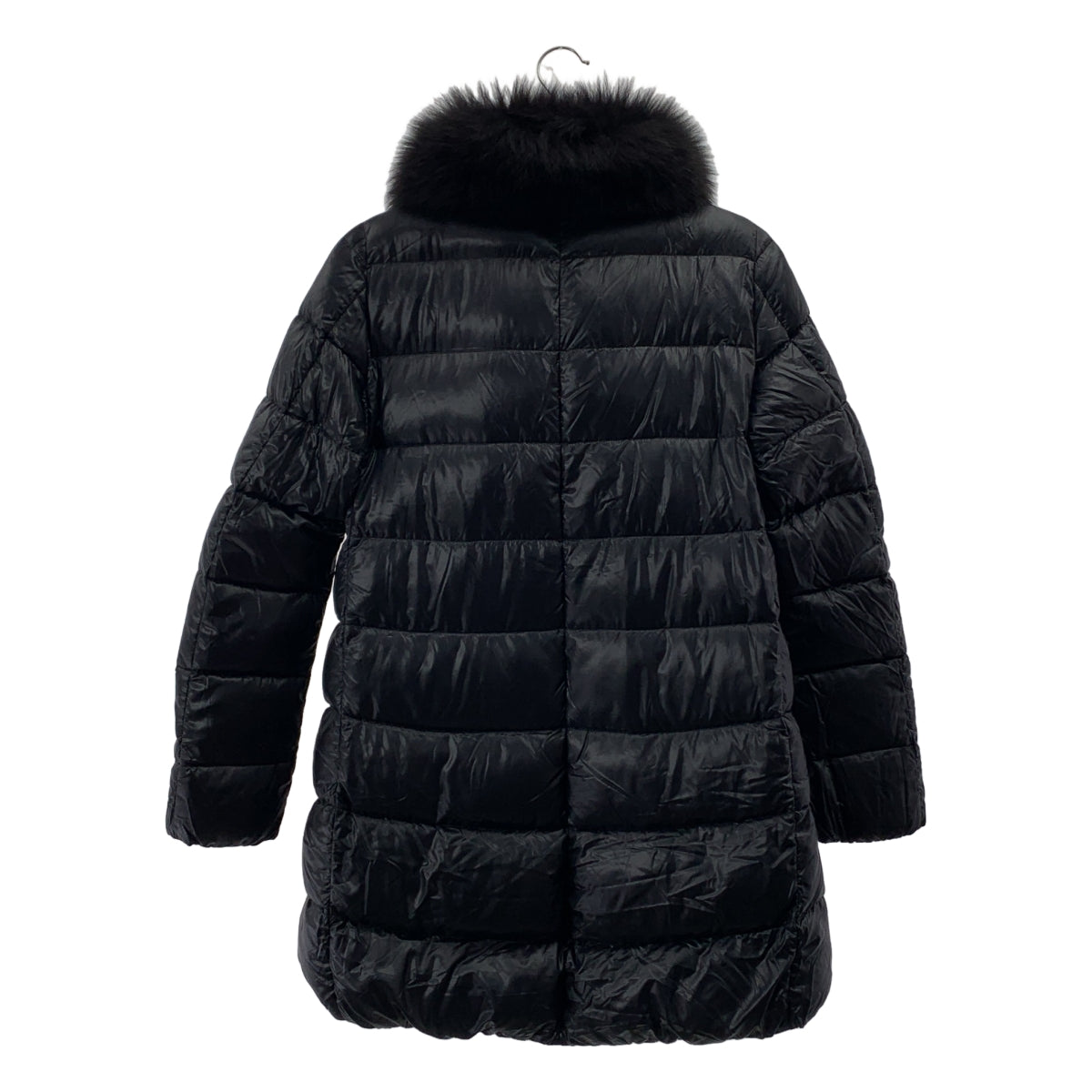 HERNO | 狐狸毛輕薄羽絨大衣 | 40碼 | 黑色 | 女款