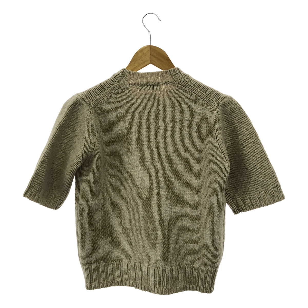 MADISON BLUE | Wool nylon pullover short sleeve knit | 00 (XS) | Beige | Women's