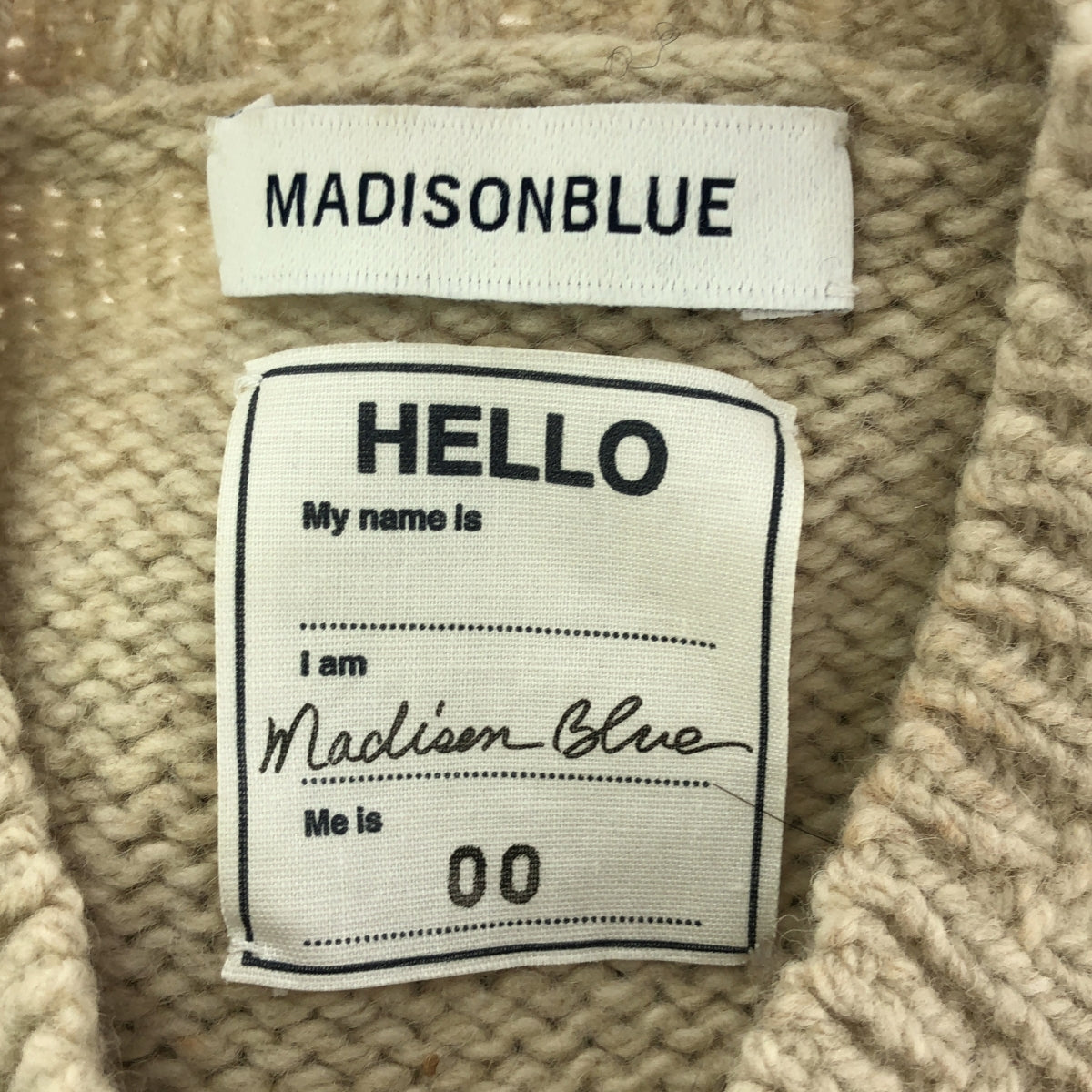 MADISON BLUE | Wool nylon pullover short sleeve knit | 00 (XS) | Beige | Women's