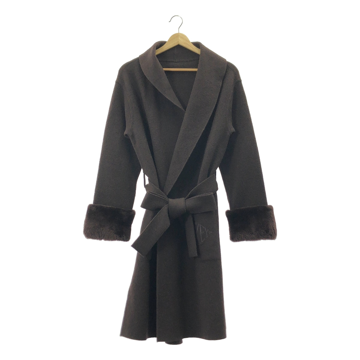 FOXEY / フォクシー | ヌートリアファー ウール ベルテッド コート | 2 | レディース