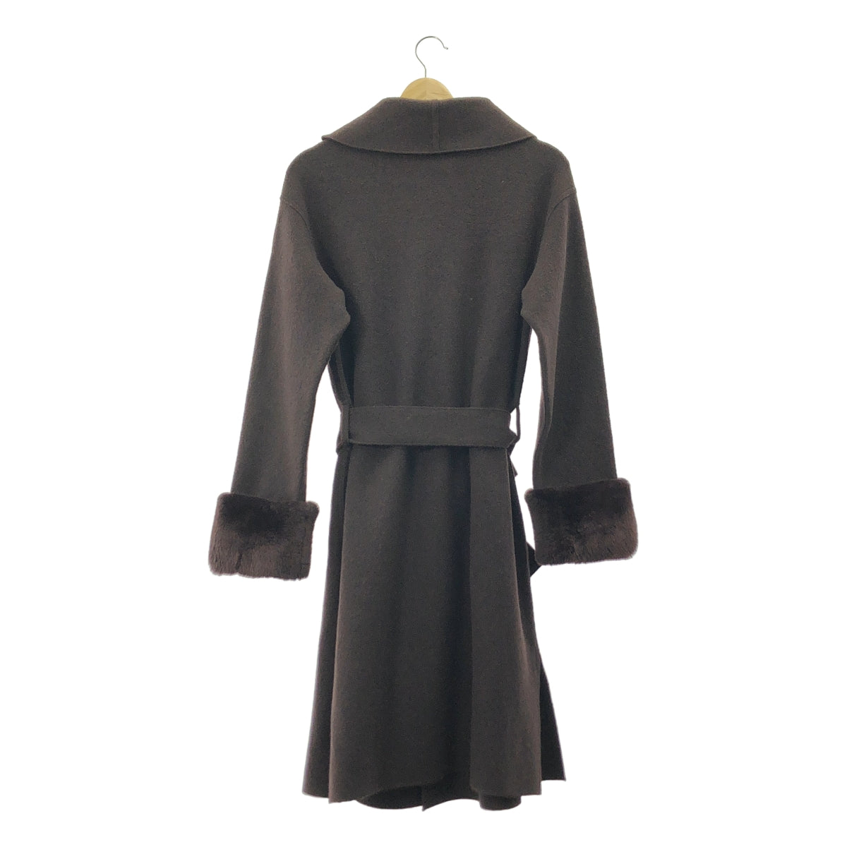 FOXEY / フォクシー | ヌートリアファー ウール ベルテッド コート | 2 | レディース