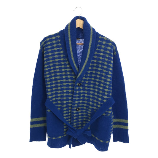 45r / Forty Five R | Shetland Jacquard Cowichan Cardigan | 0 | Blue | Women's