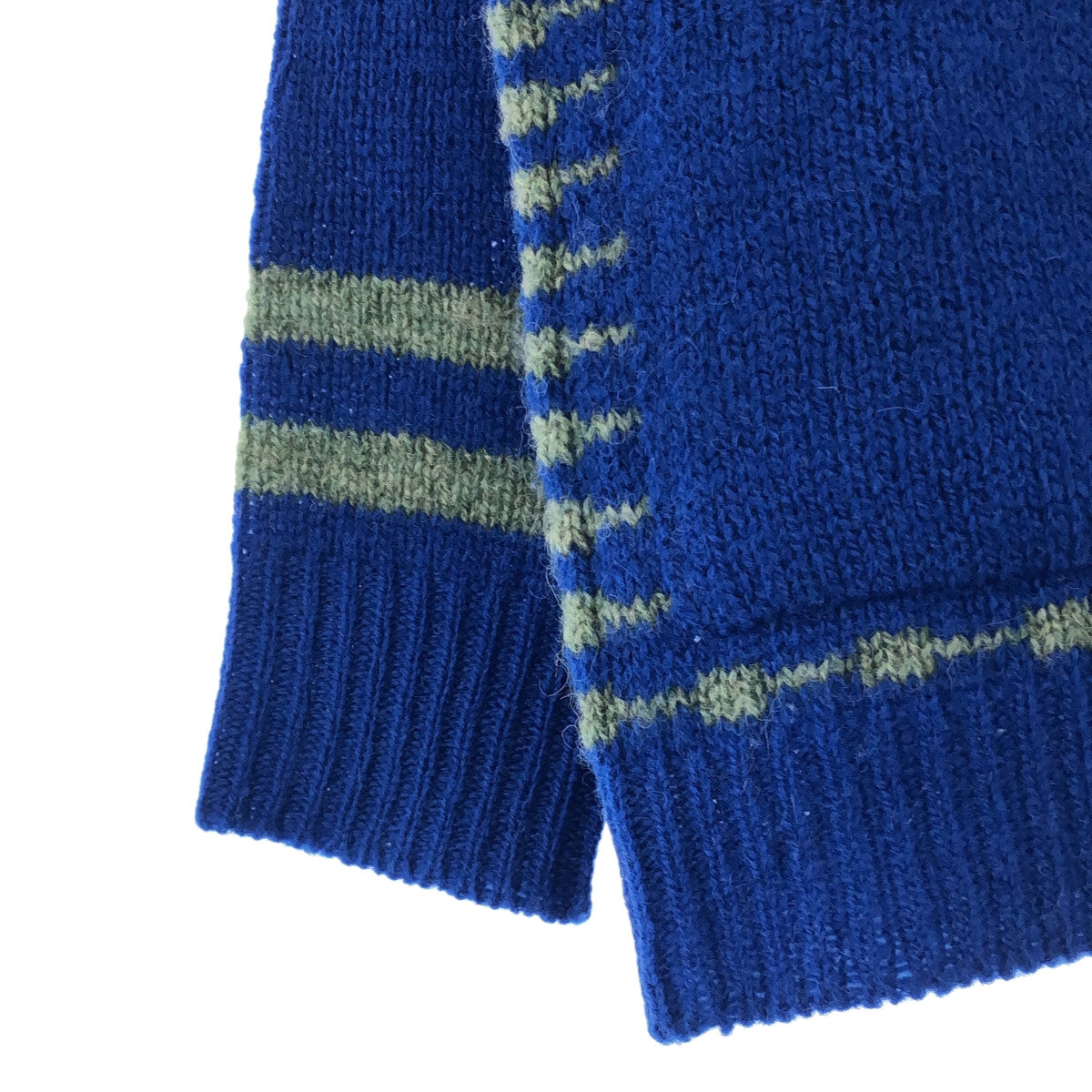 45r / Forty Five R | Shetland Jacquard Cowichan Cardigan | 0 | Blue | Women's